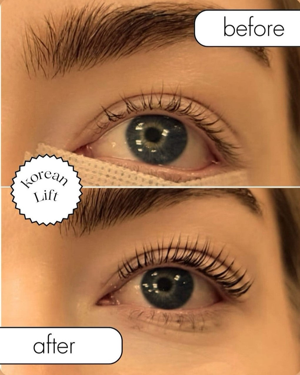 Korean inspired lash lift